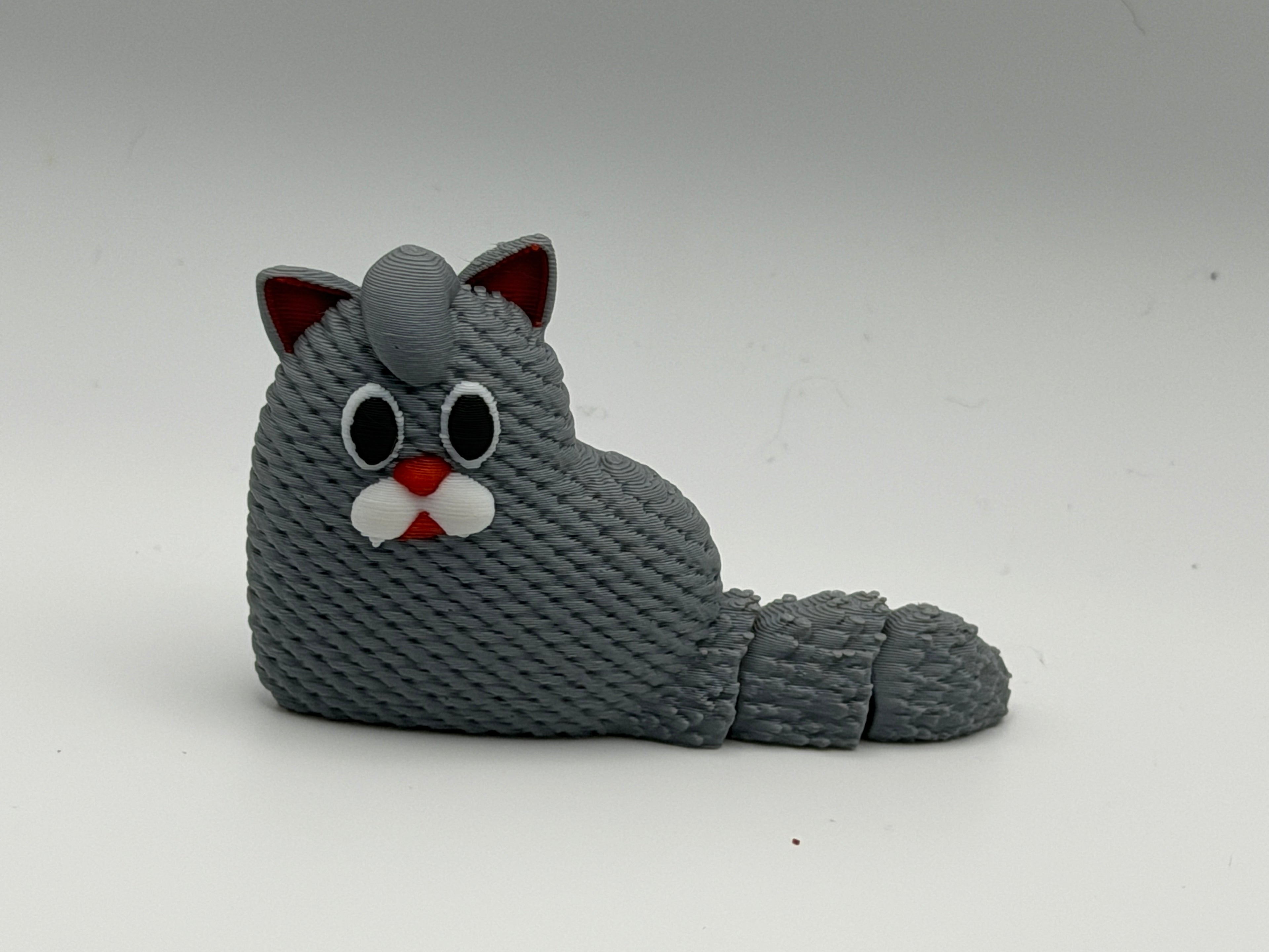 Knitted effect Cat with flexi tail