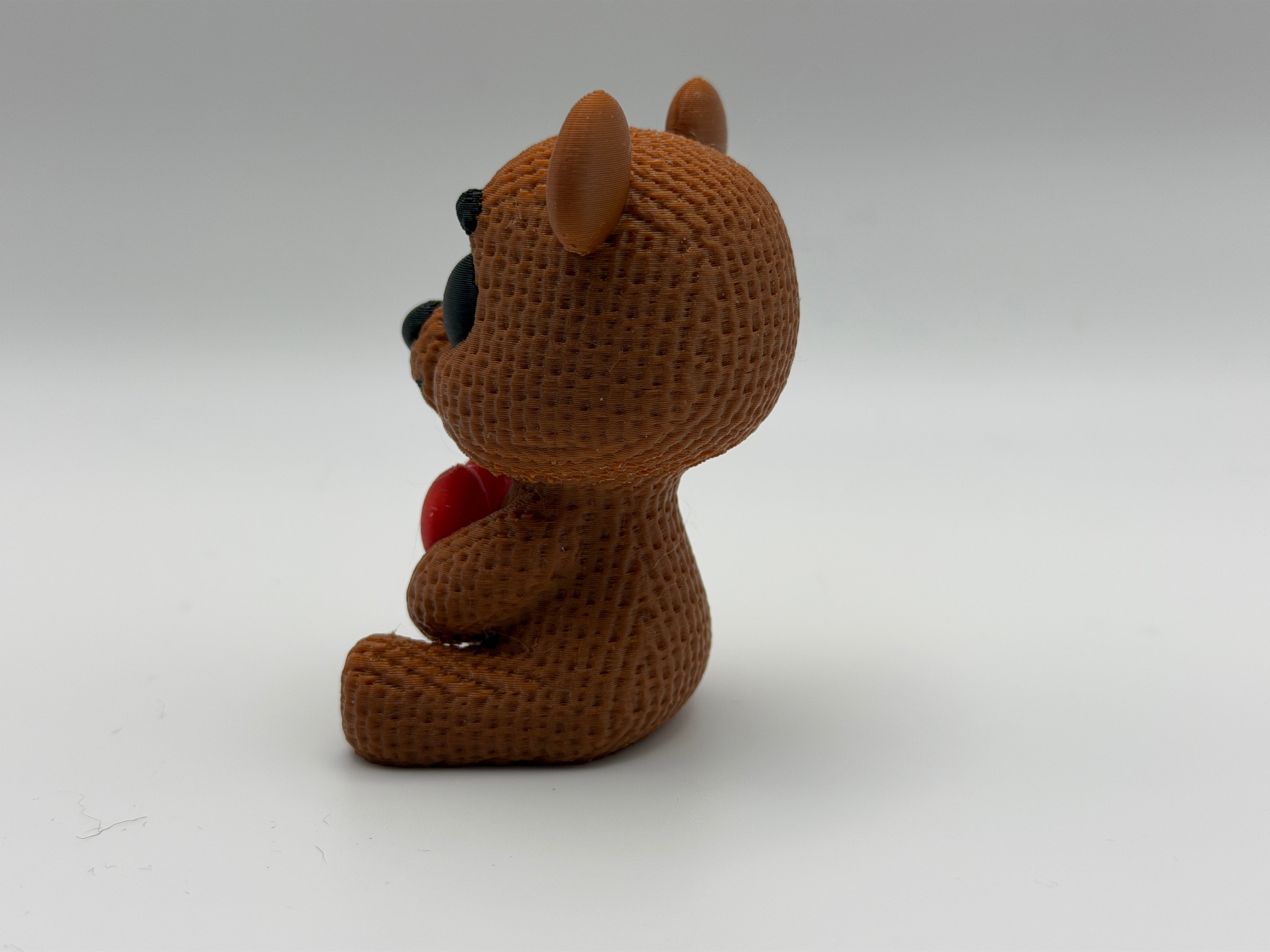 Cute Knitted effect Valentines Bear holding a heart