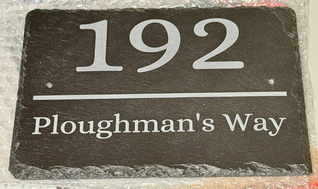 Slate House Sign - Personalised
