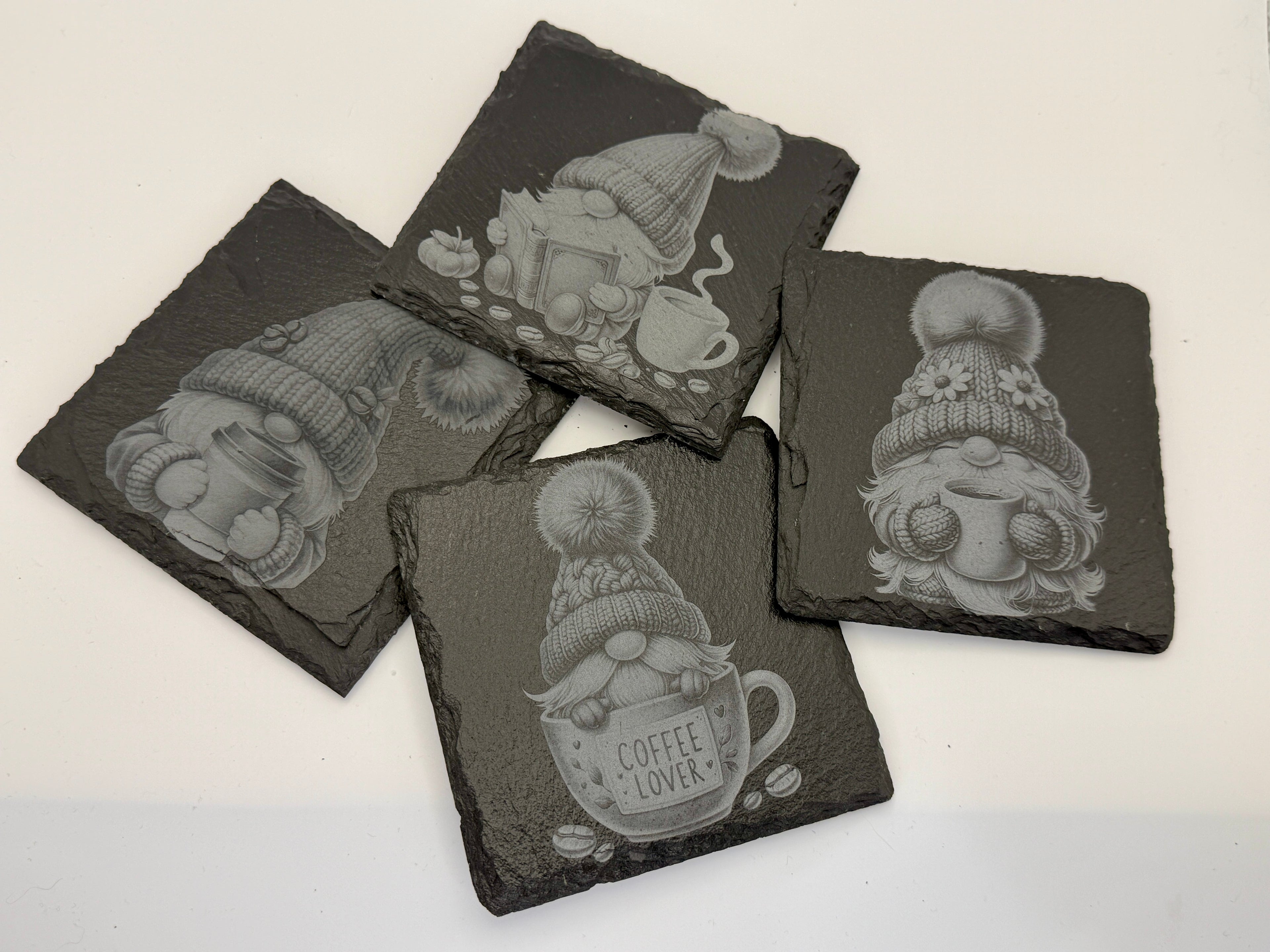 Coffee Gnome Slate Coasters (set of 4)