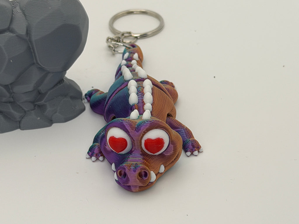 Magnetic Dragon Keyring Set with Magnetic Display Stand